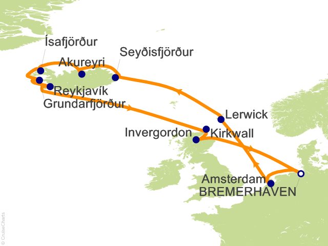 14 Night Northern Europe Cruise from Bremerhaven