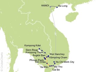 17 Night Highlights of Vietnam Cambodia and Luxury Mekong Cruise and Land Tour from Hanoi