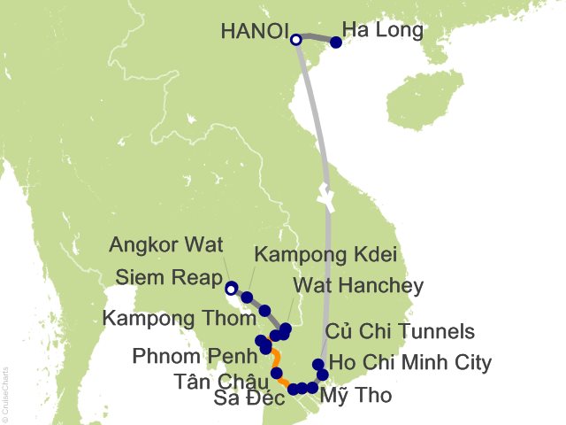 17 Night Highlights of Vietnam Cambodia and Luxury Mekong Cruise and Land Tour