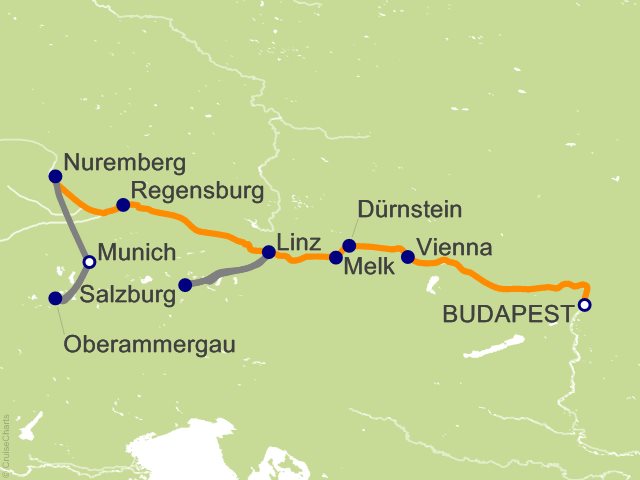 10 Night Gems of the Danube with Bavaria and Oberammergau Cruise and Land Tour