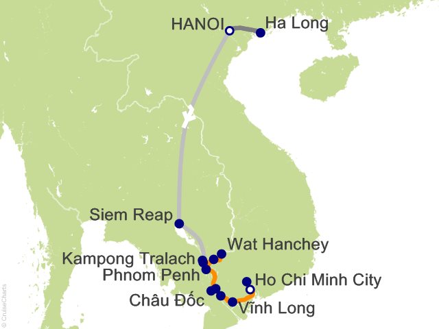 15 Night Fascinating Vietnam  Cambodia and the Mekong River with Hanoi and Ha Long Bay (Southbound) from Hanoi
