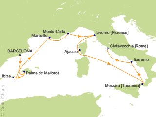 11 Night Barcelona to Rome (Civitavecchia) Cruise from Barcelona