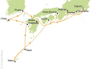 14 Night Tokyo to Tokyo (Yokohama) Cruise from Tokyo