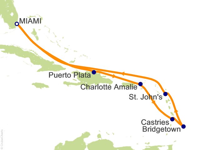 8 night southern caribbean cruise