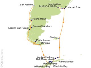 19 Night Buenos Aires to San Antonio (Santiago) Cruise from Buenos Aires