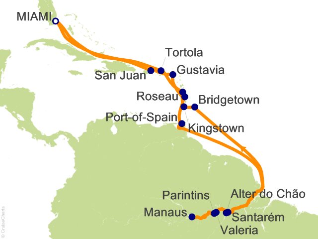 25 Night Amazon and the Islands Cruise