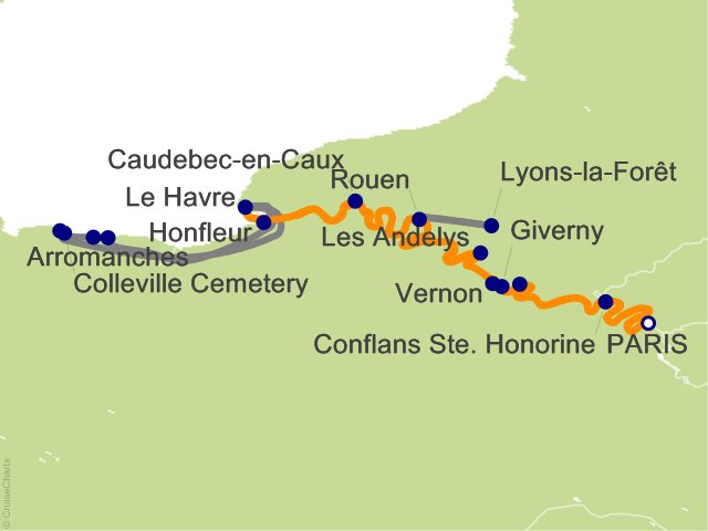 7 Night Paris and Normandy Cruise