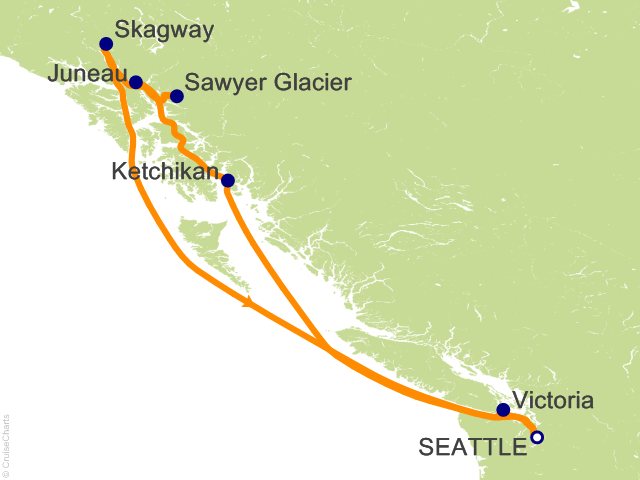 7 Night Sawyer Glacier Cruise from Seattle