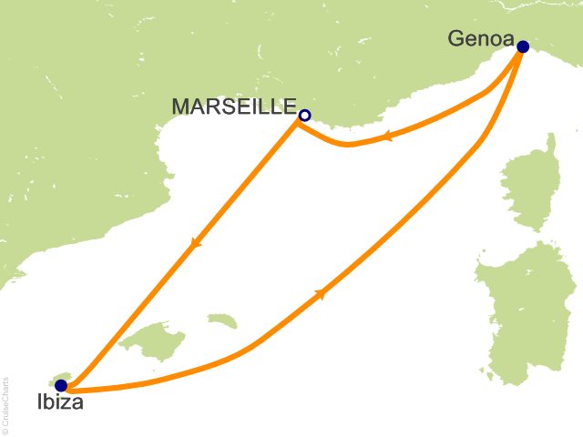 4 Night Mediterranean Cruise from Marseille