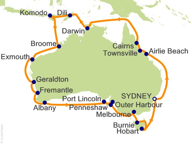 Holland America Australia / New Zealand Cruise, 35 Nights From Sydney ...