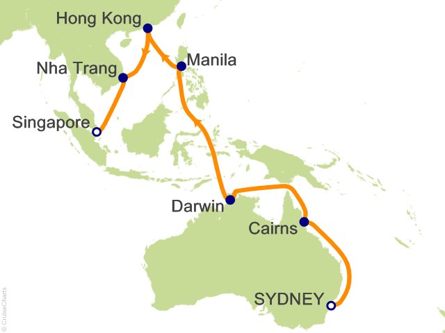 22 Night Sydney to Singapore Cruise