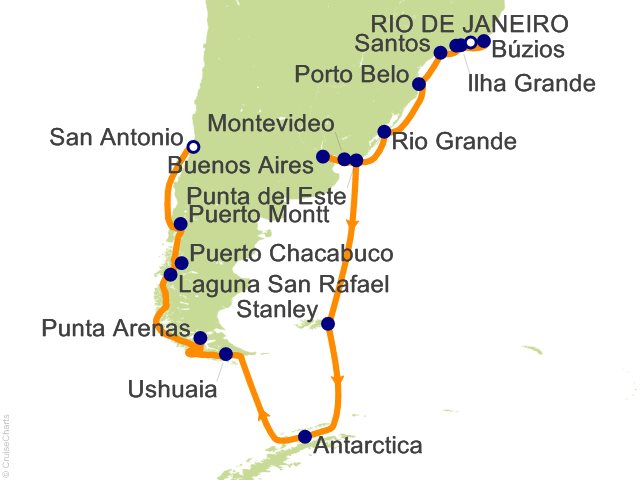 29 Night Brazil to the End of the World Cruise