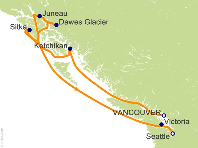 7 Night Alaska Adventure Cruise from Vancouver