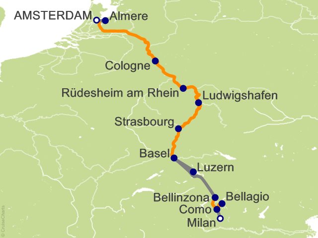 12 Night Rhine Castles and Swiss Alps Cruise and Land Tour