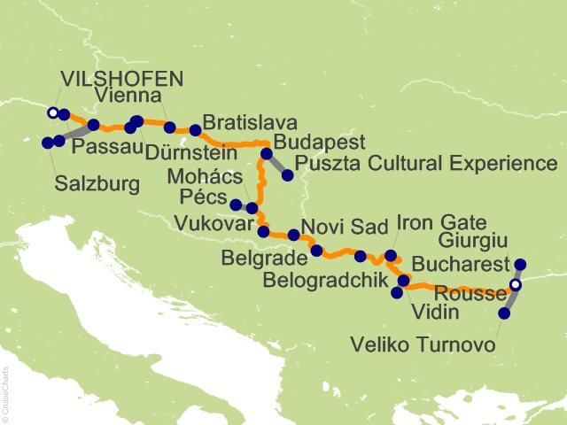 14 Night Grand Danube Cruise from Vilshofen