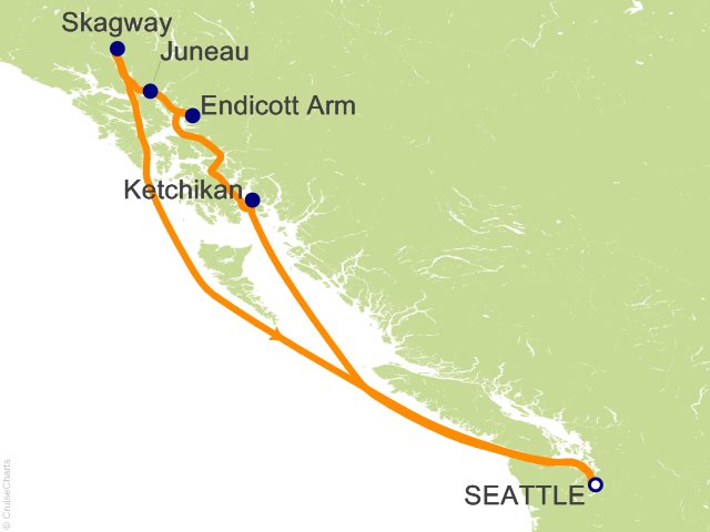 7 Night Alaska Dawes Glacier Cruise from Seattle