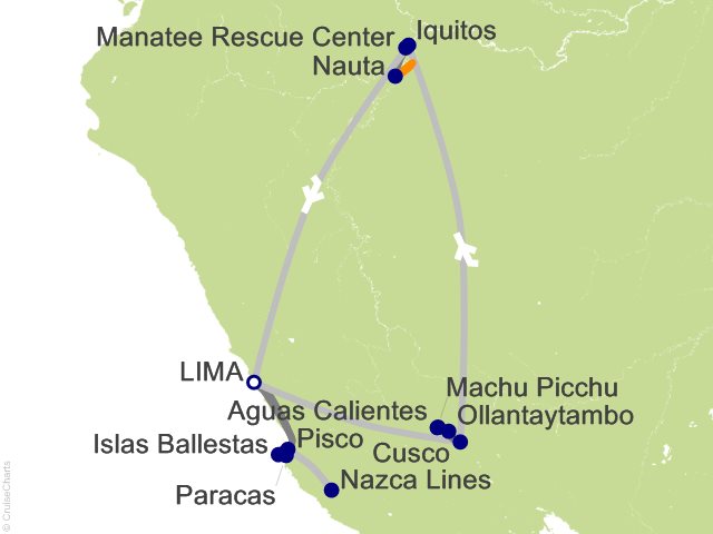 12 Night From the Inca Empire to the Peruvian Amazon with the Nazca Lines Cruise and Land Tour