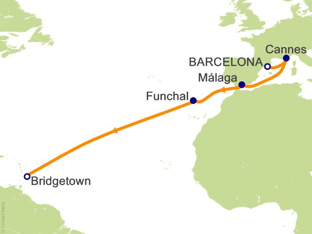 Royal Caribbean Trans Atlantic Cruises Cruise, 12 Nights From Barcelona,  Rhapsody of the Seas, November 8, 2022 | iCruise.com