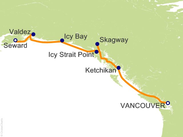 7 Night Vancouver to Seward Cruise