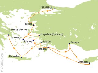 10 Night Grandeur in the Greek Isles Cruise from Istanbul