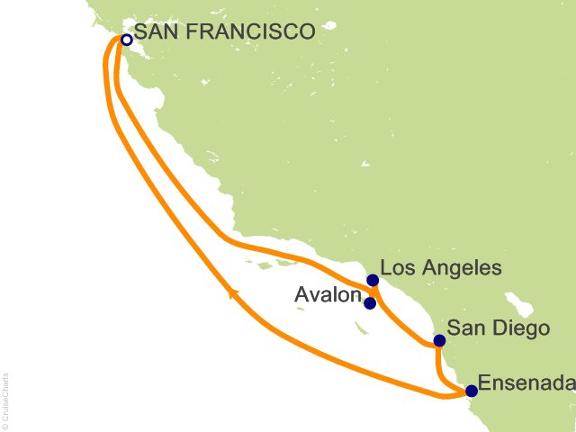 7 Night Classic California Coast Cruise from San Francisco