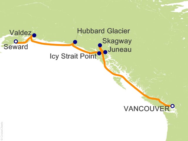7 Night Alaska from Vancouver to Seward   Hubbard Glacier and Skagway Cruise