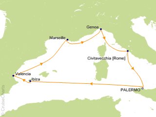 Msc Cruises Mediterranean Cruise, 7 Nights From Palermo, Msc Seashore 