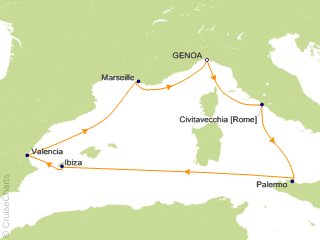 7 Night Mediterranean Cruise from Genoa