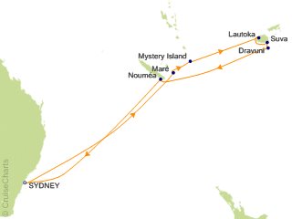 13 night south pacific cruise from honolulu ending in sydney