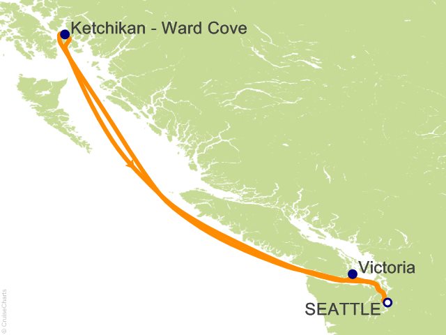 5 Night Alaska Round trip Seattle   Ketchikan and Victoria Cruise