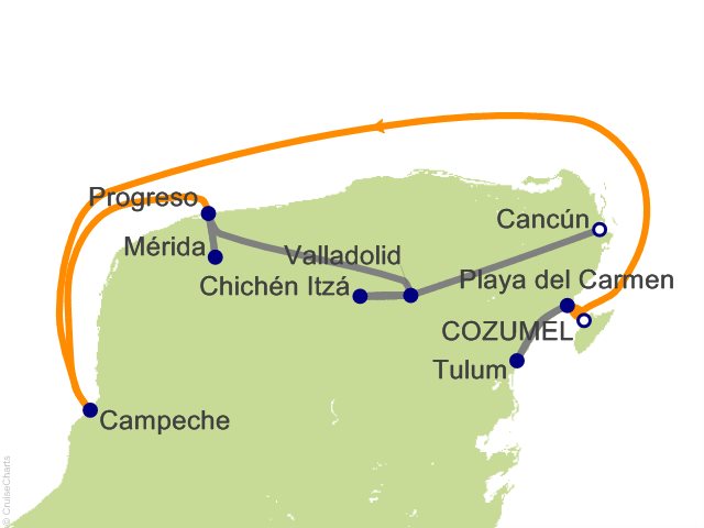 American Queen Voyages Mexico Cruise, 9 Nights From Cozumel, Ocean  Navigator, December 18, 2023 