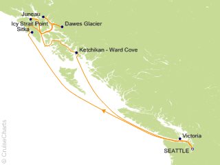 7 Night Alaska Roundtrip Seattle   Dawes Glacier  Juneau and Ketchikan Cruise from Seattle