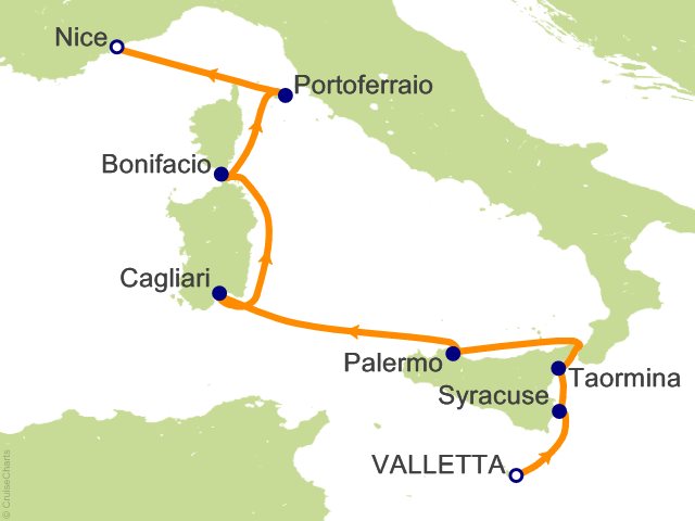 7 Night Mediterranean Island Voyage   Sicily  Sardinia  Corsica and Elba   with Smithsonian Journeys Cruise from Valletta
