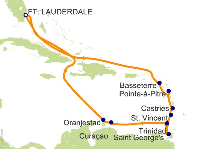 Princess Caribbean Cruise, 14 Nights From Fort Lauderdale, Emerald ...