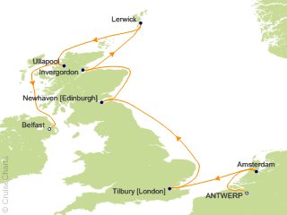 9 Night Kingdoms of the North Cruise from Antwerp