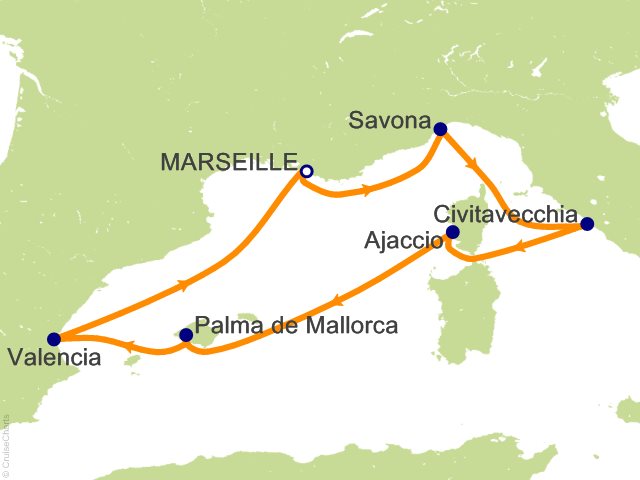7 Night Mediterranean Cruise from Marseille