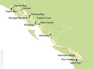 12 Night Cruise to Alaska   Inside Passage  Glacier Bay Cruise from Seattle