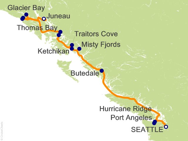 12 Night Cruise to Alaska   Inside Passage  Glacier Bay Cruise