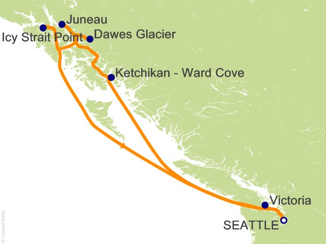 7 Night Alaska   Dawes Glacier  Juneau and Ketchikan Cruise