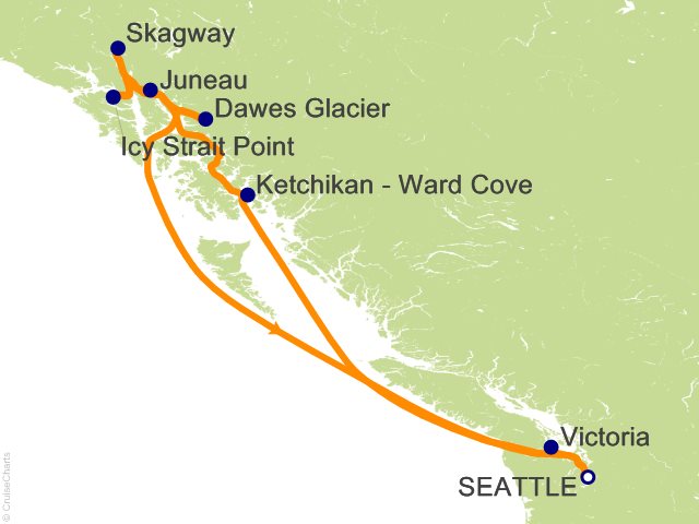 9 Night Alaska   Dawes Glacier  Skagway and Juneau Cruise