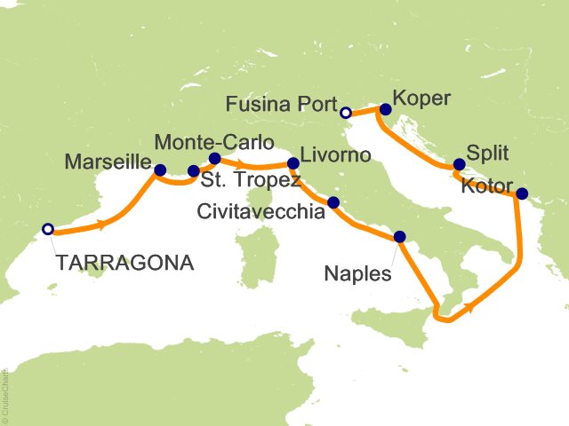 12 Night Gondolas and Life on the Riviera Cruise