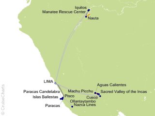 12 Night From the Inca Empire to the Peruvian Amazon with the Nazca Lines Cruise and Land Tour from Lima