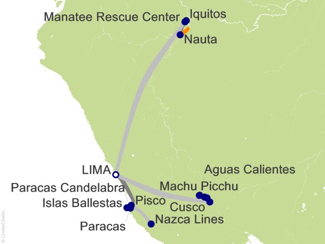12 Night From the Inca Empire to the Peruvian Amazon with the Nazca Lines Cruise and Land Tour