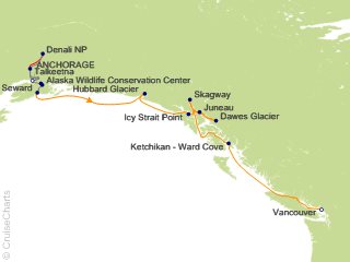 11 Night Denali and Alyeska - Southbound Cruisetour from Anchorage from Anchorage