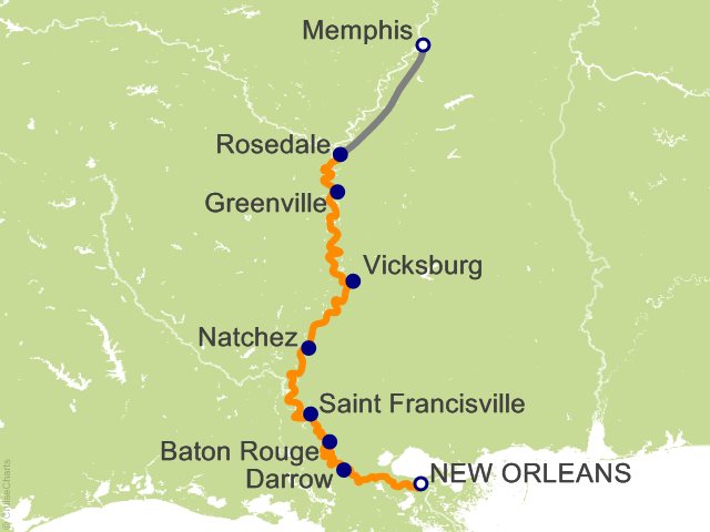 11 Night Heart of the Delta Cruise and Land Tour from New Orleans