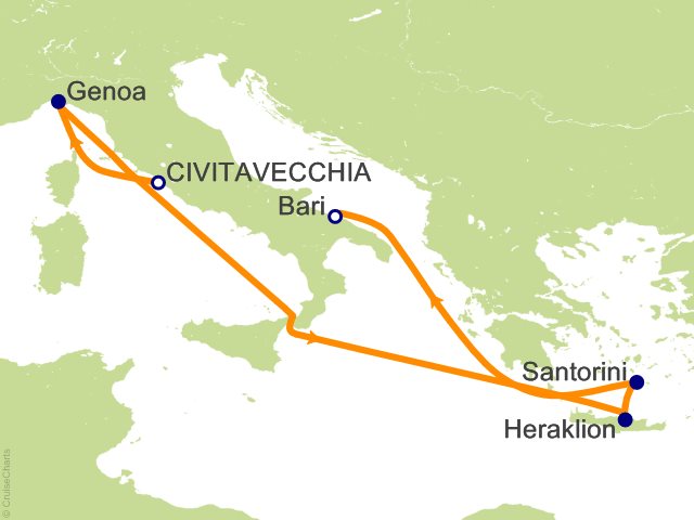 7 Night Grand Voyage Cruise from Civitavecchia (Rome)