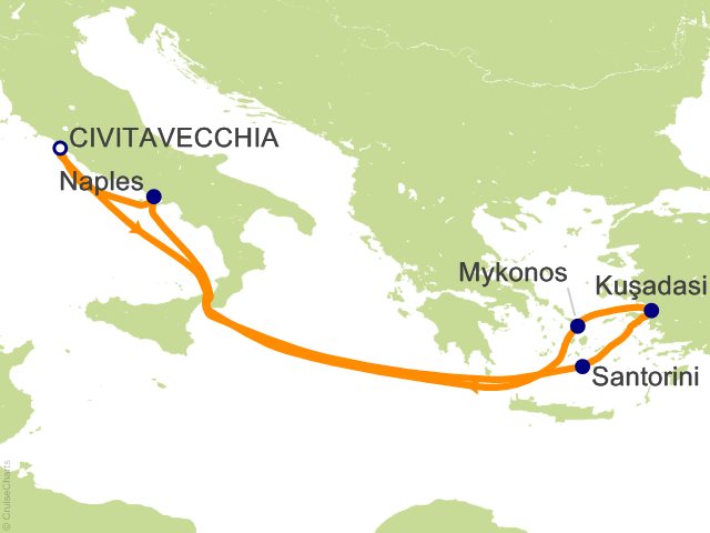 7 Night Greek Isles Cruise from Civitavecchia (Rome)