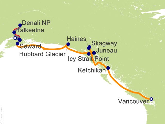 11 Night Mountain Valley Explorer Pre Cruisetour 3B Cruise and Land Tour from Anchorage