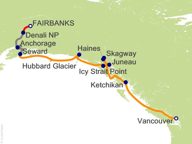 11 Night Wilderness Frontier Explorer Pre Cruisetour 4B Cruise and Land Tour from Fairbanks