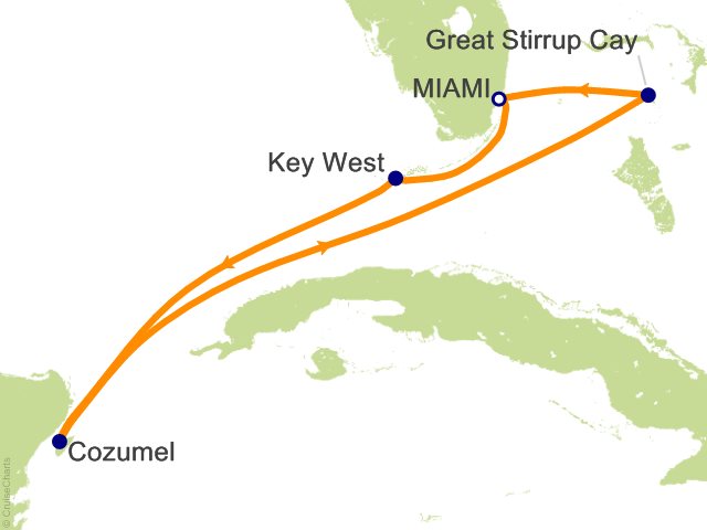 5 Night Caribbean   Great Stirrup Cay and Cozumel Cruise
